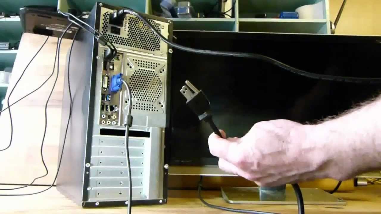 connecting  mouse, keyboard and monitor to a desktop PC