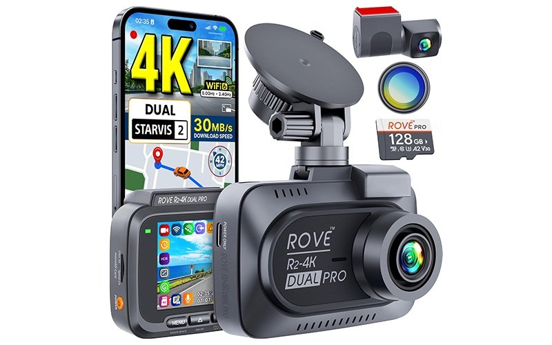 ROVE R2-4K DUAL PRO dash cam — product image