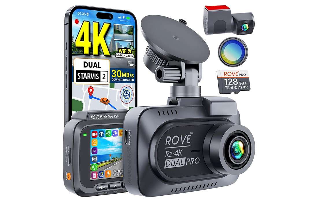 ROVE R2-4K Dual PRO Dual-Channel Dash Cam