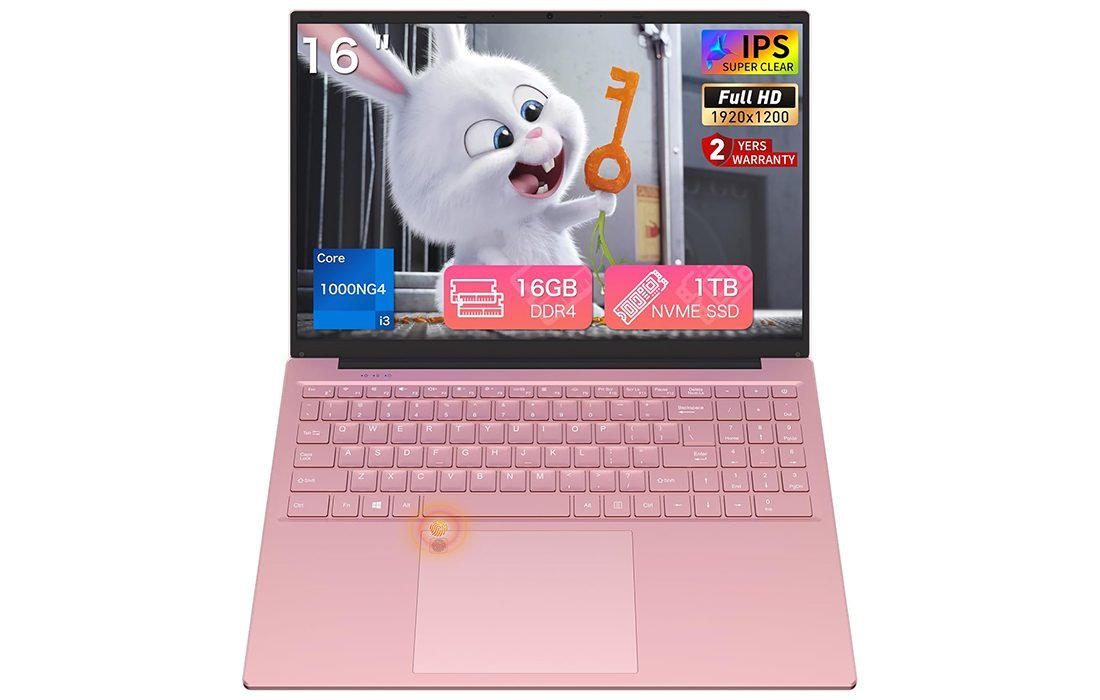 Auusda T161N 16-inch IPS pink laptop