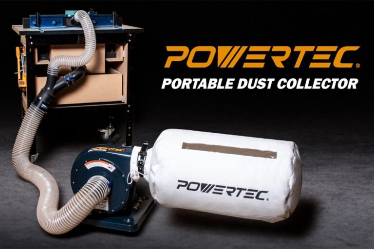 POWERTEC DC5372 Portable Dust Collector Review: 1HP, 560 CFM, 1-Micron