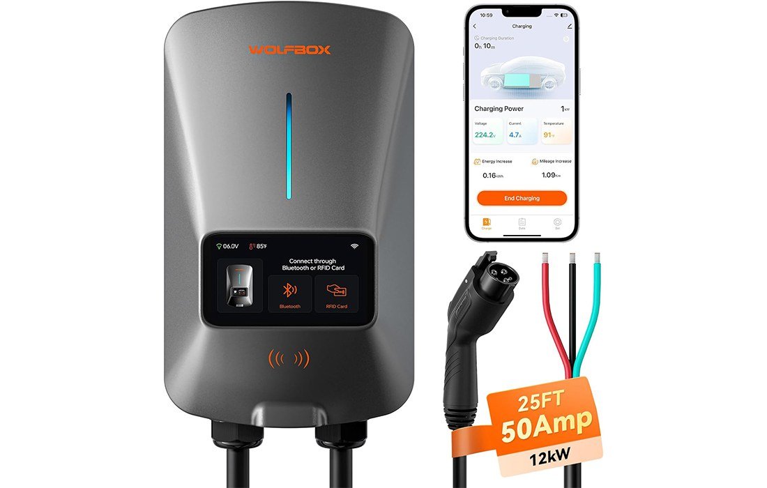 WOLFBOX EV Charger E50 wall-mounted Level 2 charger