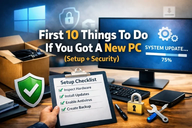 New PC Day-One Checklist: Updates, Drivers, Security, Backups
